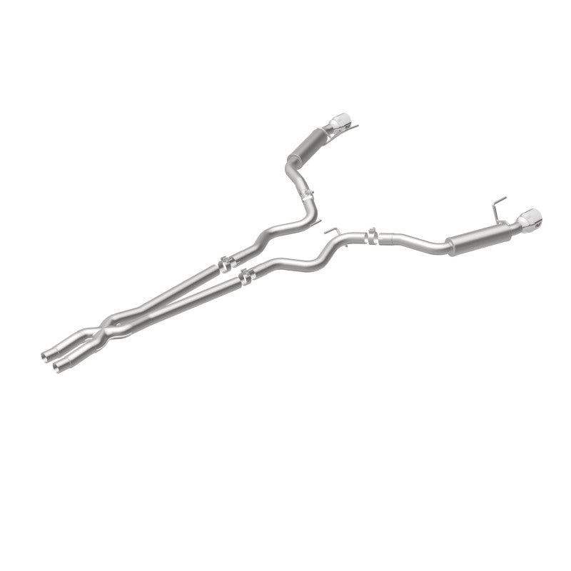 MagnaFlow Cat Back, SS, 2.5in, Competition, Dual Split Polished 4.5in Tips 2015 Ford Mustang V6 3.7L Magnaflow Catback