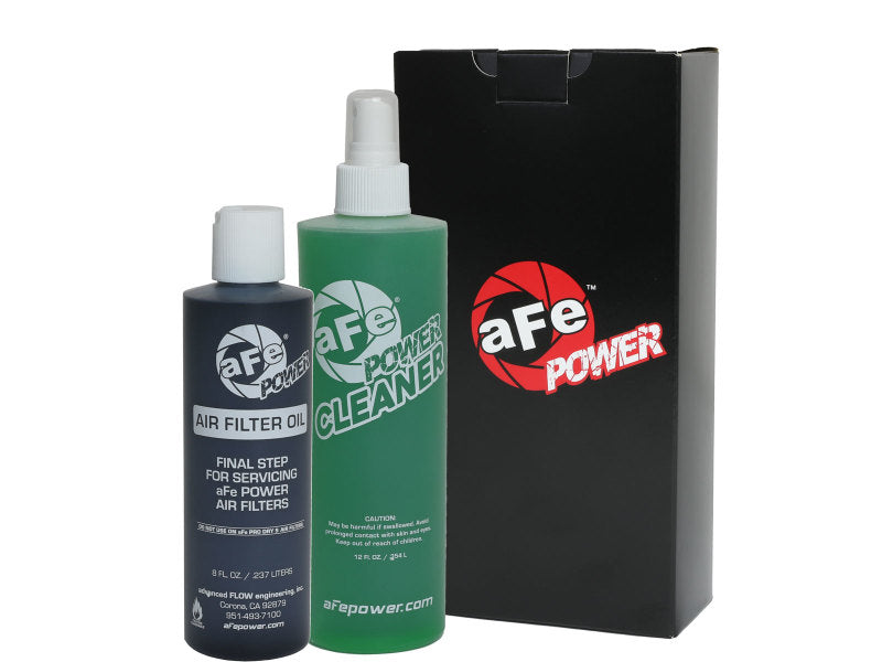 aFe Air Filter Restore Kit (8oz Squeeze Oil & 12oz Spray Cleaner) - Black aFe Recharge Kits