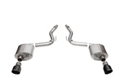 Corsa 24+ Ford Mustang GT Touring Axle-Back Dual Rear Exit with 4.5in Pro Series Black PVD Tips CORSA Performance Axle Back