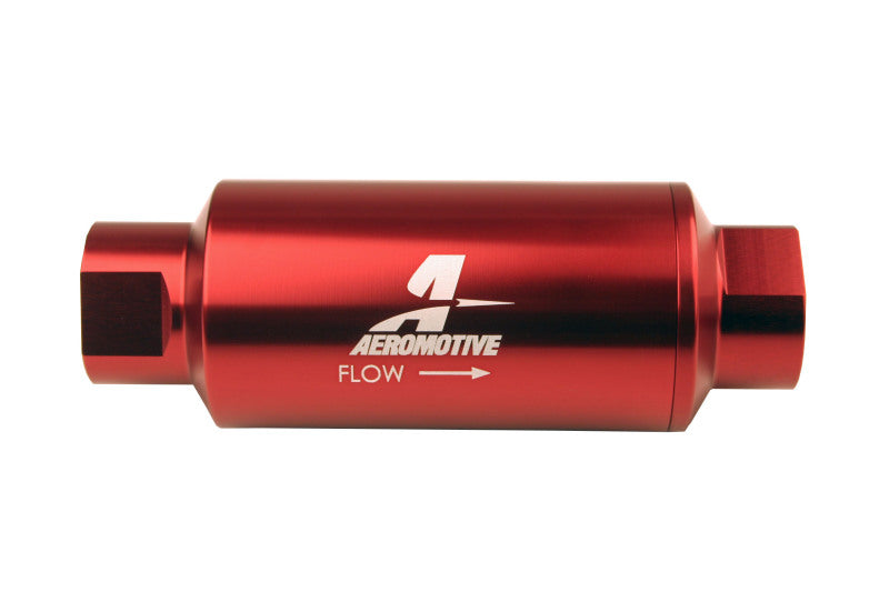 Aeromotive In-Line Filter - (AN-10) 10 Micron Microglass Element Red Anodize Finish Aeromotive Fuel Filters