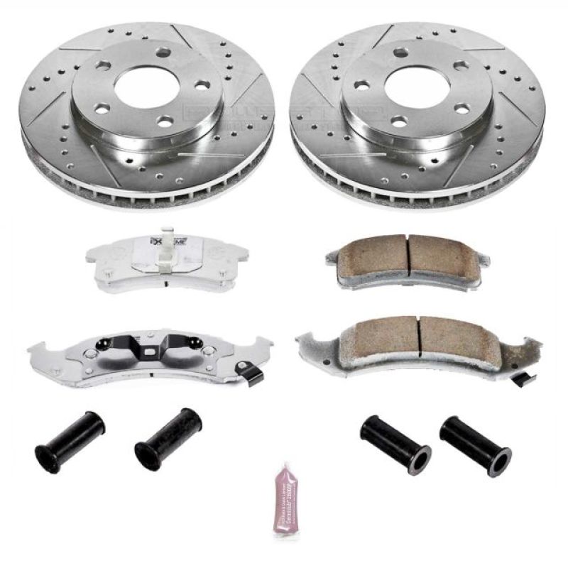 Power Stop 94-99 Buick LeSabre Front Z26 Street Warrior Brake Kit PowerStop Brake Kits - Performance D&S