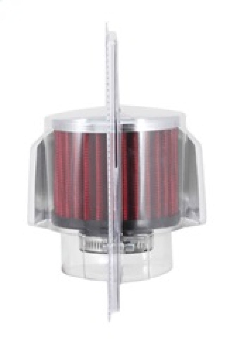 K&N 1.375in Flange ID x 3in OD x 2.5in Height Clamp On Crankcase Vent Filter K&N Engineering Air Filters - Universal Fit