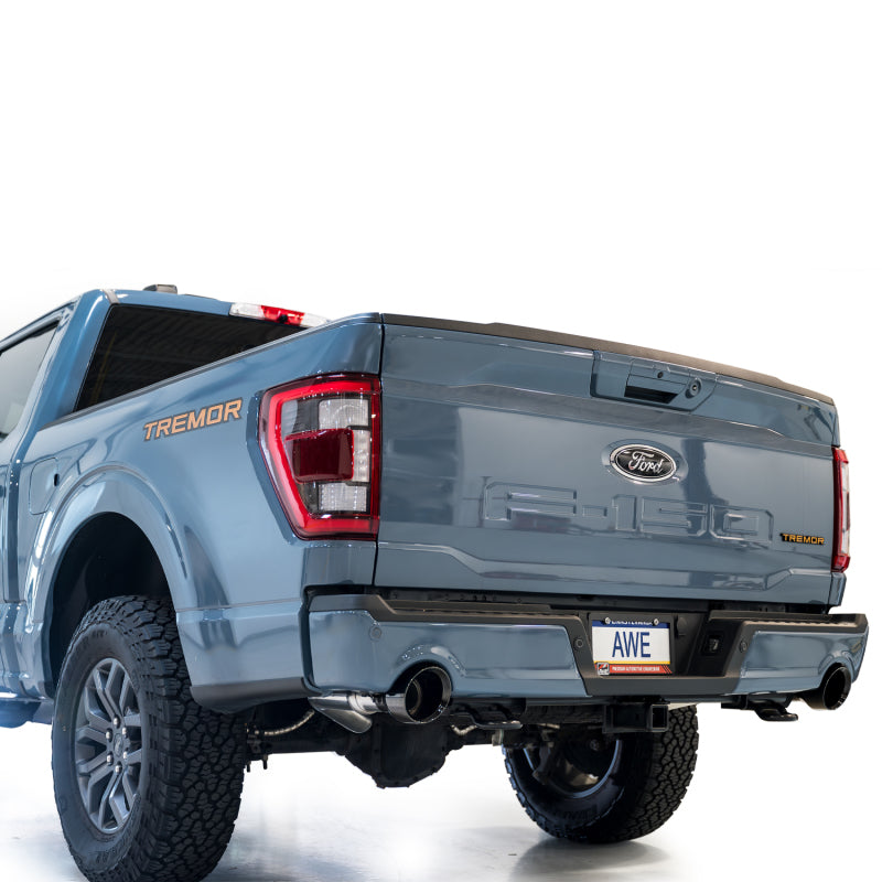 AWE Tuning 2021+ Ford F-150 Tremor (w/ Bumper Cutouts) 0FG Non-Resonated Catback -Diamond Black Tips AWE Tuning Catback