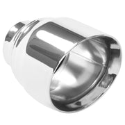 MagnaFlow Tip Stainless Double Wall Round Single Outlet Polished 4.5in DIA 2.5in Inlet 5.75in Length Magnaflow Tips