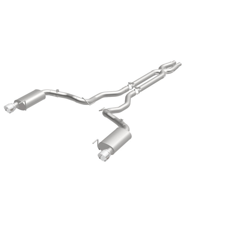 MagnaFlow Cat Back, SS, 3in, Street, Dual Split Polished 4.5in Tips 2015 Ford Mustang GT V8 5.0L Magnaflow Catback
