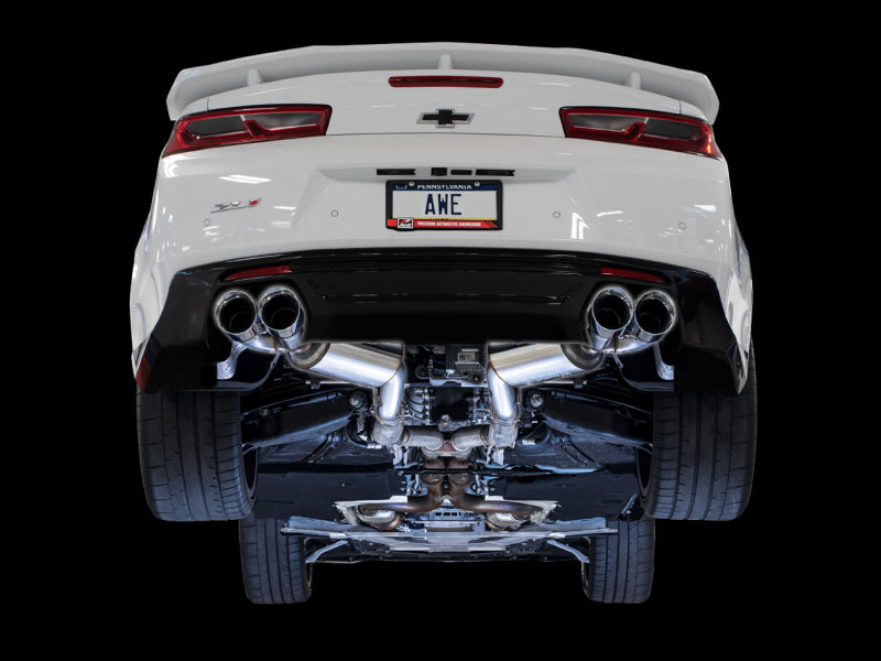 AWE Tuning 16-19 Chevrolet Camaro SS Axle-Back Exhaust - Touring Edition (Quad Chrome Silver Tips) AWE Tuning Axle Back