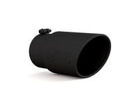 MBRP Universal Tip 6in O.D. Angled Rolled End 5 inlet 12 length - Black Finish MBRP Tips