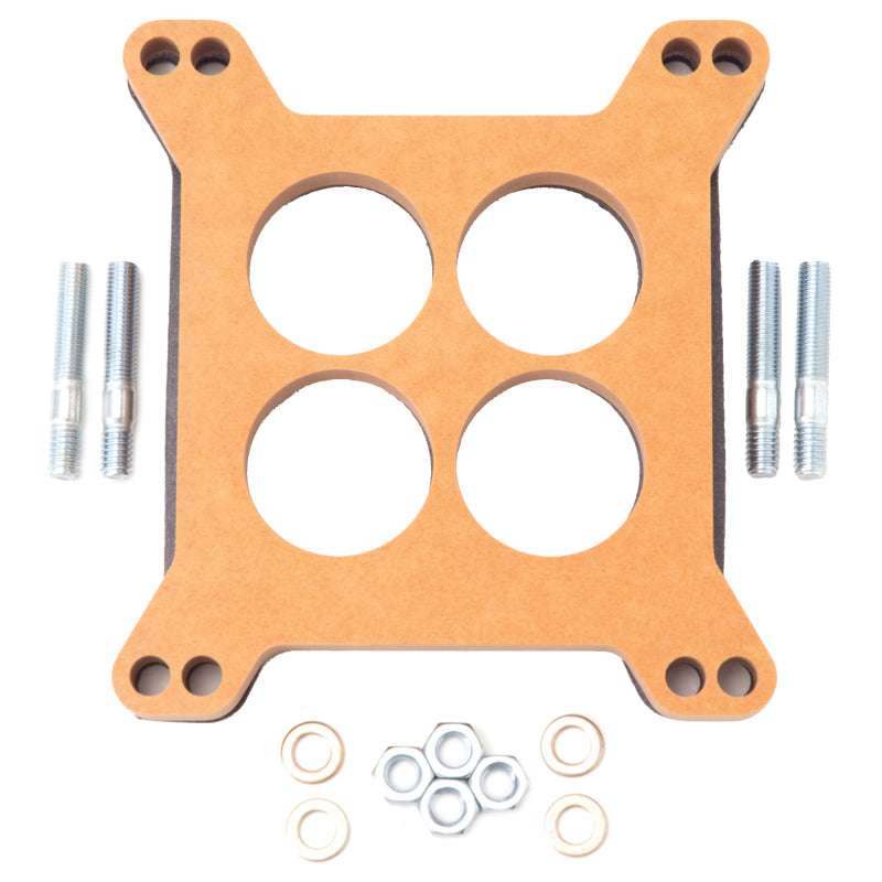 Edelbrock Spacer Carburetor 1/2In Wood Fiber Laminate Four-Hole Edelbrock Carburetor Rebuild Components