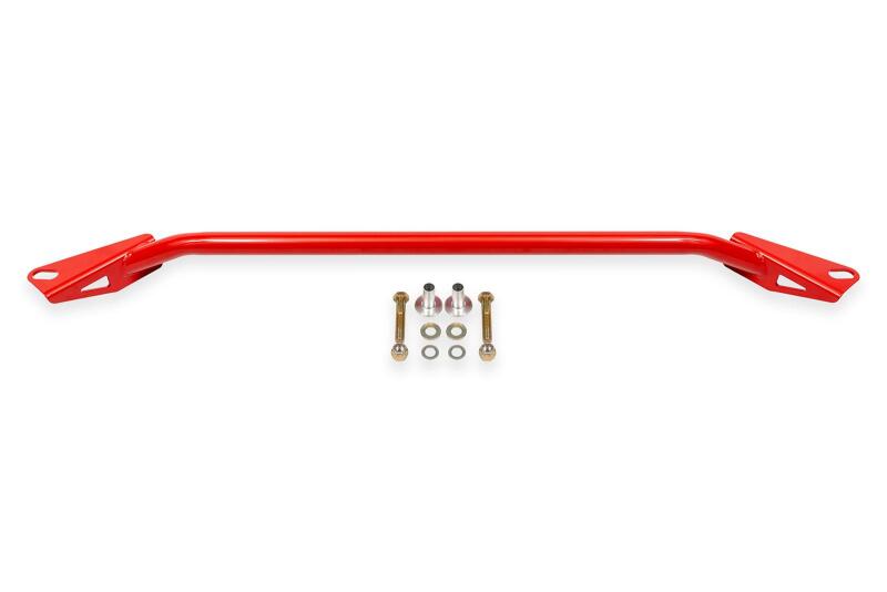 BMR 24-25 Ford Mustang S650 Chassis Brace Front Subframe 2-point - Red BMR Suspension Chassis Bracing