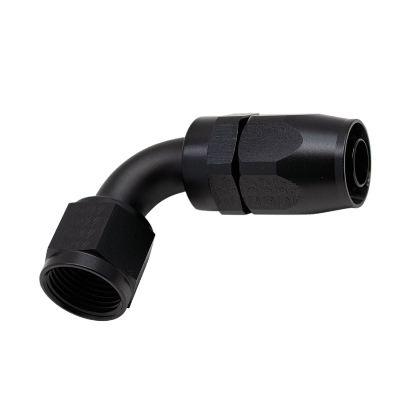DeatschWerks 10AN Female Swivel 90-Degree Hose End CPE - Anodized Matte Black DeatschWerks Fittings