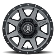 ICON Rebound 17x8.5 8x170 6mm Offset 5in BS 125mm Bore Titanium Wheel ICON Wheels - Cast