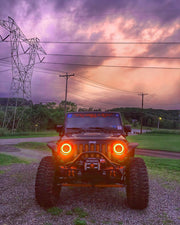 Oracle 7in High Powered LED Headlights - Black Bezel - ColorSHIFT 2.0 ORACLE Lighting Headlights