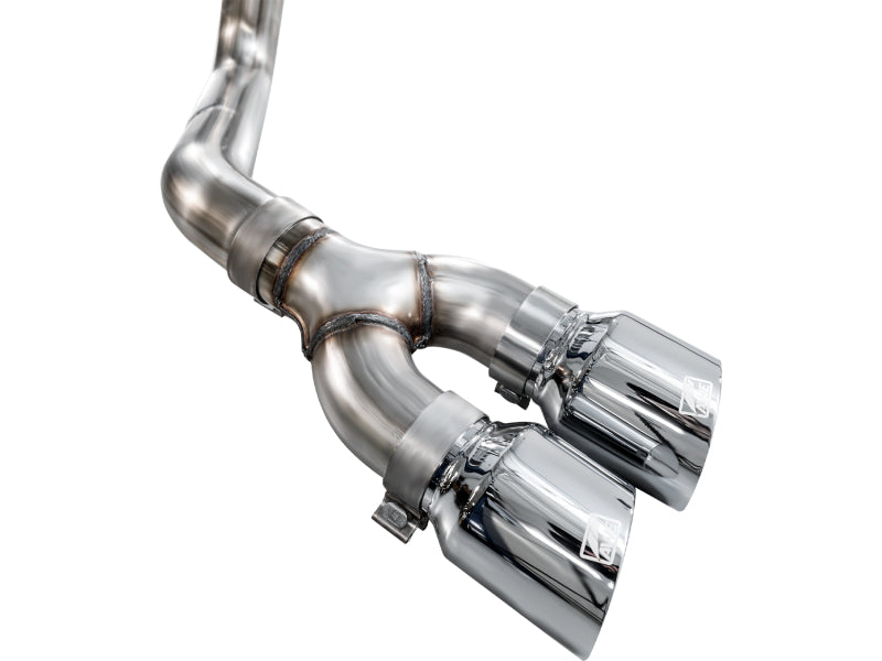 AWE 21-25 Ford F150 (14th Gen Reg Cab) Cat-Back Exhaust - 4.5in Dual Side Exit Chrome Tips AWE Tuning Catback