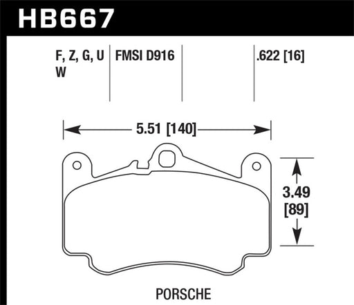 Hawk 09-11 Porsche 911 Carrera Front ER-1 Brake Pads Hawk Performance Brake Pads - Racing