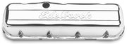 Edelbrock Valve Cover Signature Series Chevrolet 1965 and Later 396-502 V8 Low Chrome Edelbrock Valve Covers