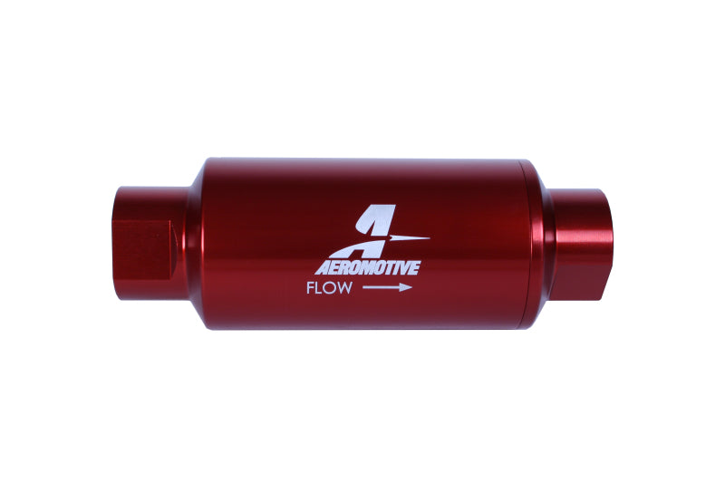 Aeromotive In-Line Filter - (AN-10) 10 Micron Microglass Element Red Anodize Finish Aeromotive Fuel Filters