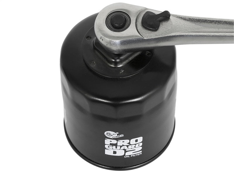 aFe ProGuard D2 Oil Filter w/ 3/8in Ratchet Drive to Remove Filter 07-11 Jeep Wrangler JK V6-3.8L aFe Oil Filters
