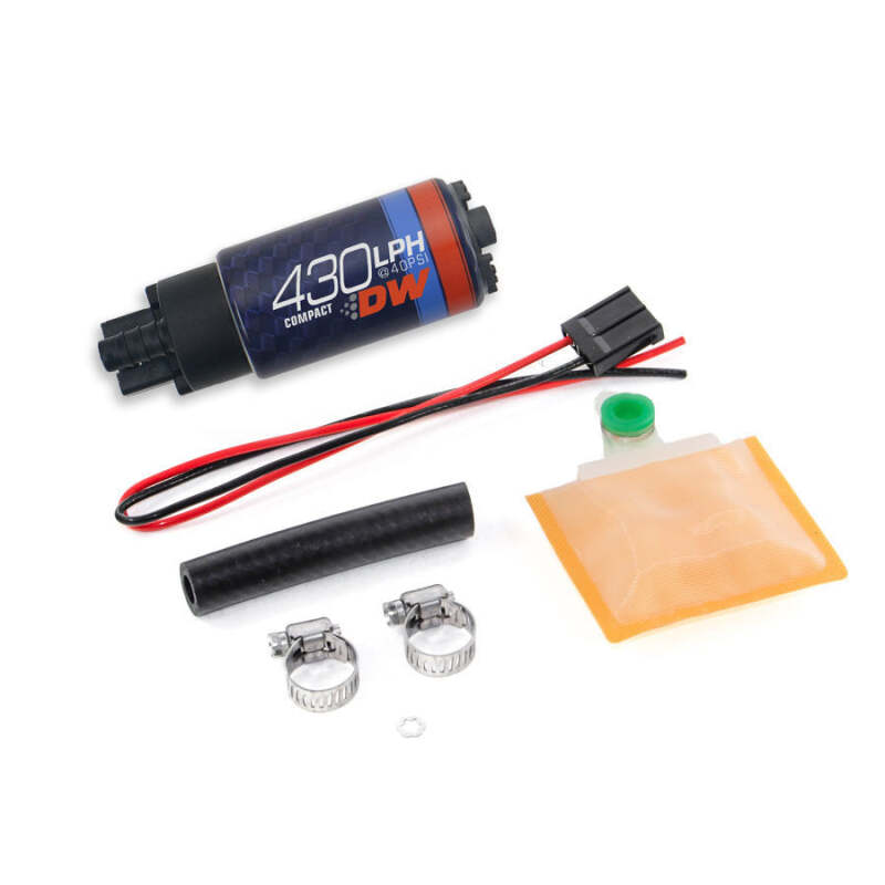 DeatschWerks Universal DW430C 430lph Compact Fuel Pump with Install Kit DeatschWerks Fuel Pumps