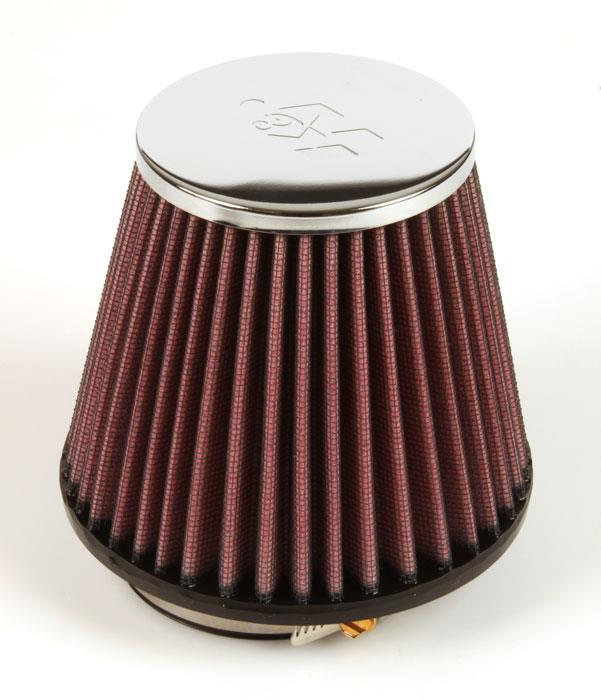 K&N Universal Chrome Filter 2.875in Flange ID / 5.188 Base OD / 3.5in Top OD / 4.438in Height K&N Engineering Air Filters - Universal Fit