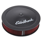 Edelbrock Air Cleaner Pro-Flo Series Round 14 In Diameter Cloth Element 3/8Indropped Base Black Edelbrock Air Filters - Universal Fit