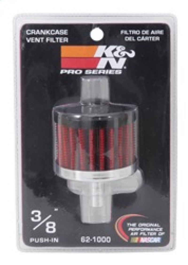 K&N Steel Base Crankcase Vent Filter 0.375in Vent OD x 2in OD x 1.5in Height K&N Engineering Air Filters - Universal Fit