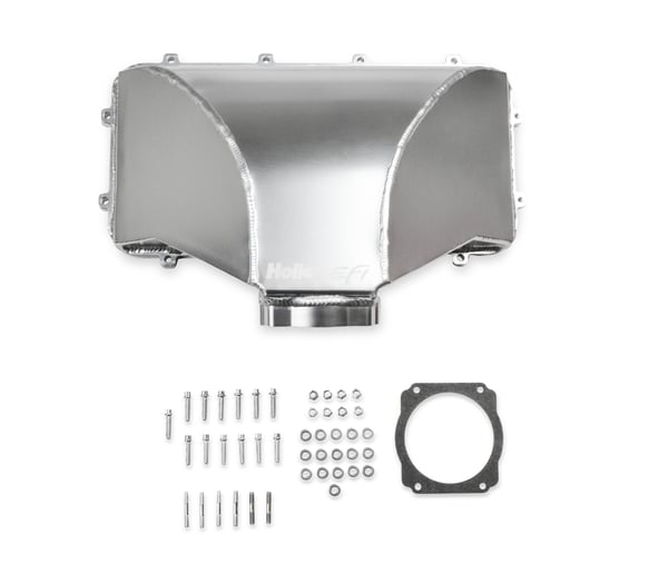 HI-RAM 95MM Fabricated Side Mount Plenum Top 300-284 HOLLEY EFI Autoparts