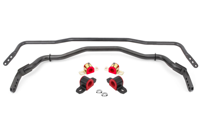 BMR 15-22 S550 Mustang Sway Bar Kit with Bushings Front and Rear Black Hammertone BMR Suspension Sway Bars