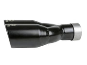 aFe Takeda 304 Stainless Steel Clamp-on Exhaust Tip Black 2-1/2ininlet x 3-1/2in Outlet X 12in L aFe Tips