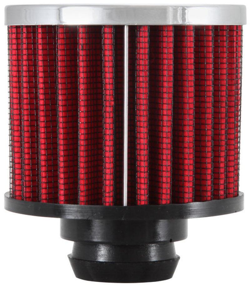 K&N Rubber Base Chrome Top Push-In Crankcase Vent Filter 3in OD x 2-1/2in H. K&N Engineering Air Filters - Universal Fit
