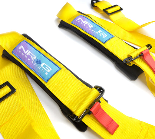 NRG 5PT 3in. Seat Belt Harness / Cam Lock - Yellow NRG Seat Belts & Harnesses