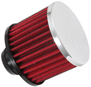 K&N Rubber Base Chrome Top Push-In Crankcase Vent Filter 3in OD x 2-1/2in H. K&N Engineering Air Filters - Universal Fit