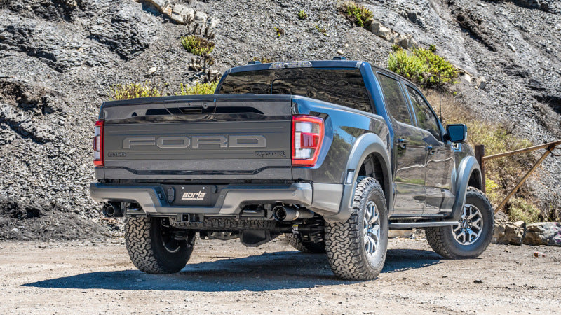 Borla 21-23 Ford Raptor 3in Tail Pipe Kit 4.5in Tip - Carbon Fiber Black Anodized Borla Tips