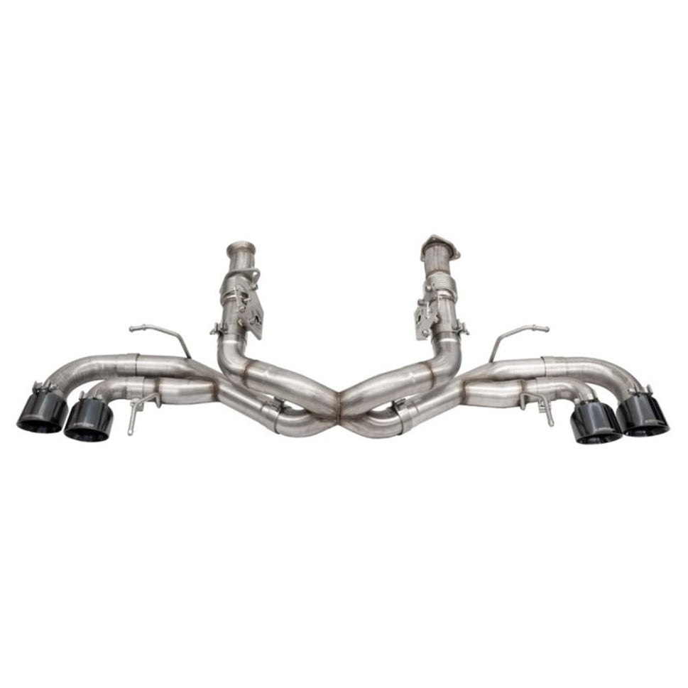 2020 Corvette C8 Cat-Back Exhaust Upgrade - 3in Xtreme Cat-Back with 4.5in Black Quad Tips, Deletes Stock AFM Valve 21104BLK