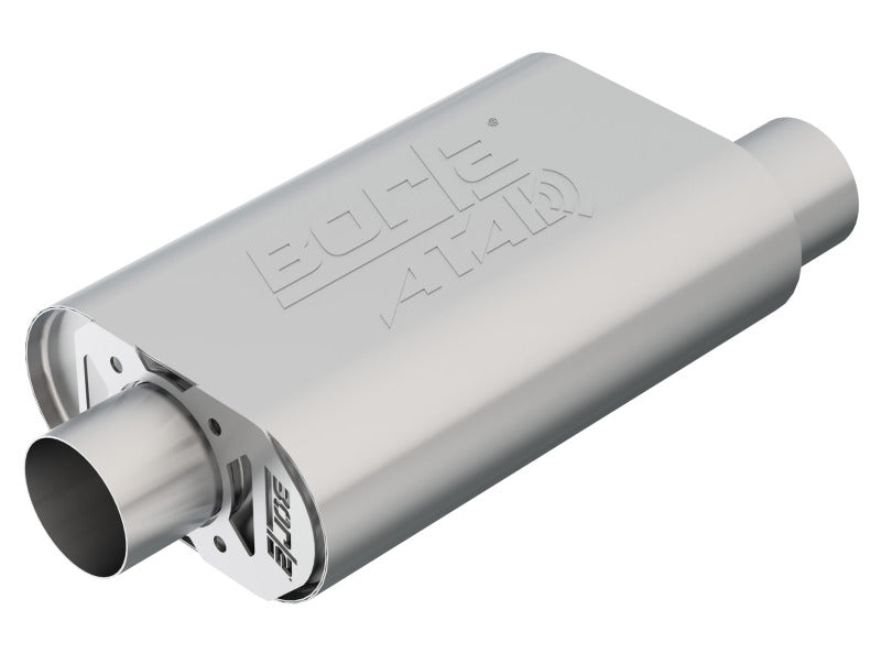 Borla CrateMuffler SBC Hot 350/383 3 inch Offset/Center 14in x 4.35in x 9in Oval Muffler Borla Muffler
