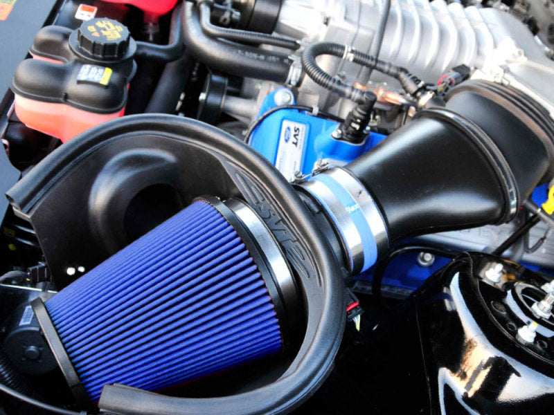 Airaid 10-14 Ford Mustang Shelby 5.4L Supercharged Direct Replacement Filter - Dry / Blue Media Airaid Air Filters - Direct Fit