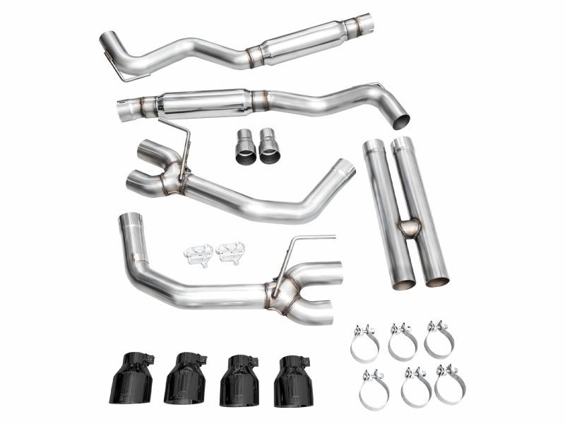 AWE 2024 Ford Mustang GT Fastback S650 RWD Track Edition Cat-Back Exhaust w/ Quad Diamond Black Tips AWE Tuning Catback