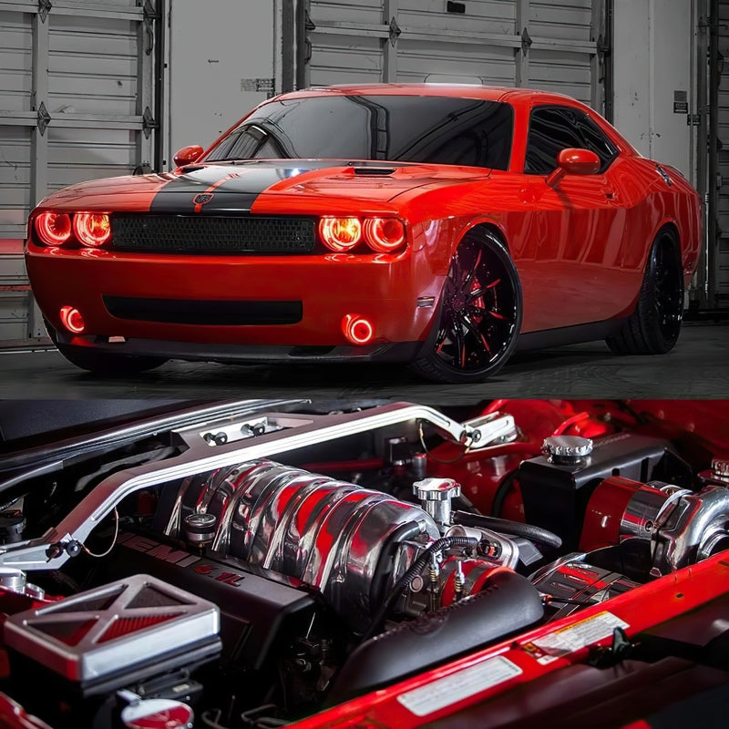 Oracle 0814 Dodge Challenger Dynamic Surface Mount Headlight/Fog Light Halo Kit COMBO ORACLE Lighting Fog Lights