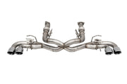 Corsa 2020-2025 Corvette C8 3in Valved Cat-Back 4.5in Pol Quad Tips - Fits Factory NPP Exhaust w/AFM CORSA Performance Catback
