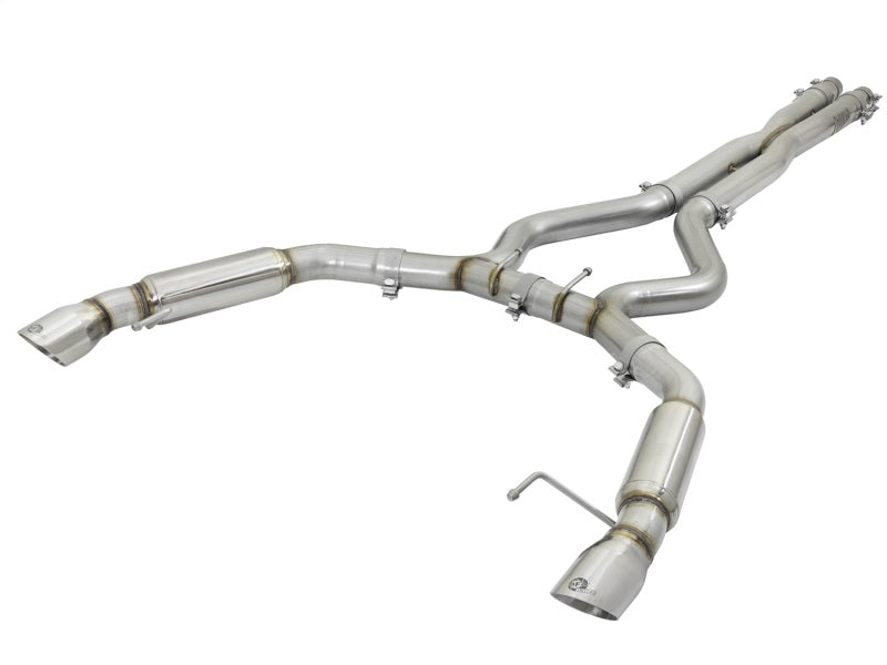 aFe MACHForce XP 3in Aggressive Toned Cat-Back Exhausts w/ Polished Tips 15-17 Ford Mustang V6/V8 aFe Catback