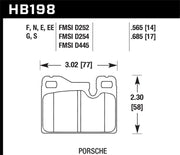 Hawk 87-89 Porsche 924 2.5L S Rear ER-1 Brake Pads Hawk Performance Brake Pads - Racing