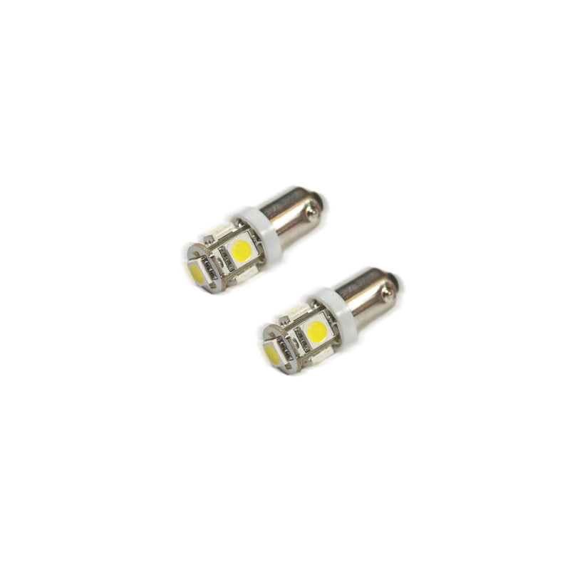 Oracle BA9S 5 LED 3 Chip Bayonet Bulbs (Pair) - White ORACLE Lighting Bulbs