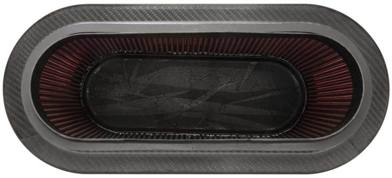 K&N Custom Racing Unique Oval Tapered Filter 17.313in OL B/7.75in OW B/14.625inOL T/6.125inOW T/9in K&N Engineering Air Intake Components