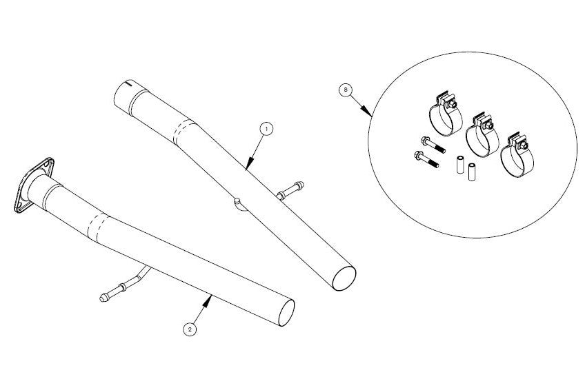 Sport to Xtreme / 2.75 in Head Pipes | Dodge Durango SRT 6.2L, 6.4L (21237)