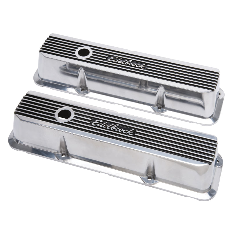 Edelbrock Valve Covers Elite II Ford FE 1958-76 Polished Edelbrock Valve Covers