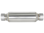 aFe MACH Force-Xp Resonator 2-1/2 IN Inlet/Outlet x 4 IN Dia. x 12 IN Body x 15 IN Overall Length aFe Resonators
