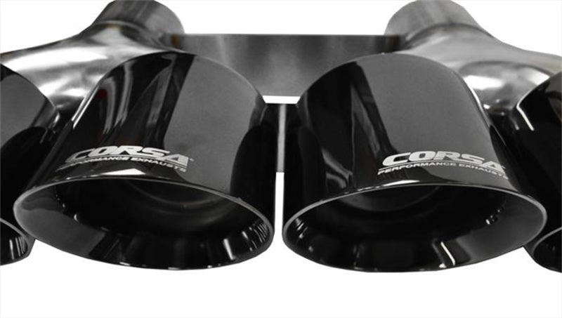 Corsa 2014-2020 Chevrolet Corvette 6.2L V8 Quad 45in Polished Black Pro-Series Tip Kit CORSA Performance Tips