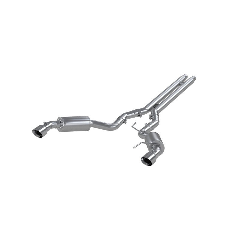 MBRP 15 Ford Mustang GT 5.0 3in Cat Back Dual Split Rear Street Version 4.5in Tips - Aluminized MBRP Catback