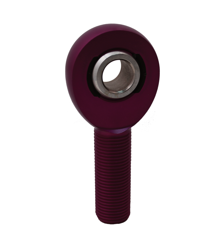 QA1 A Series Endura Rod End - Male/Left Hand - .5in Bore x 5/8-18 - Purple Aluminum QA1 Tie Rods