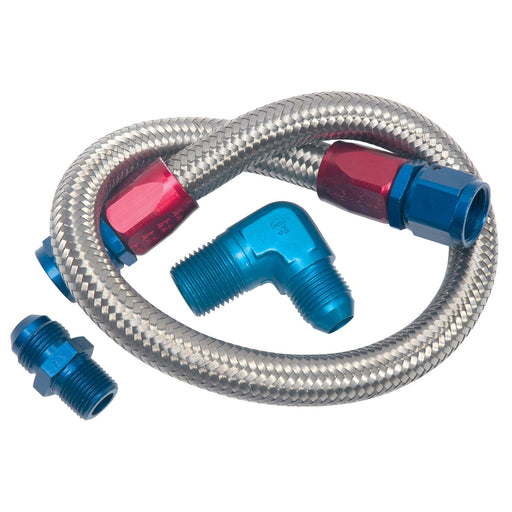 22" Braided Fuel Line Kit 2 EDELBROCK Autoparts