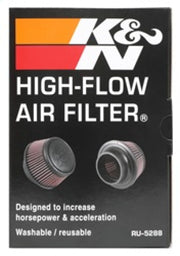 K&N Universal Round Clamp-On Air Filter 3in Flange ID x 6in Base OD x 4.625in Top OD x 3in Height K&N Engineering Air Filters - Universal Fit